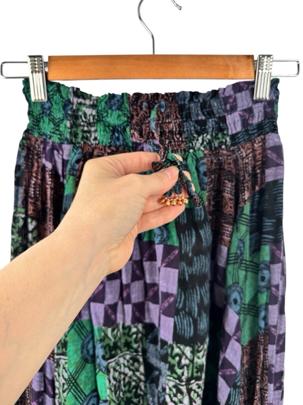 Free People Intimately Into The Wild Harem Pants Medium Boho Geometric Dark - Picture 5 of 16